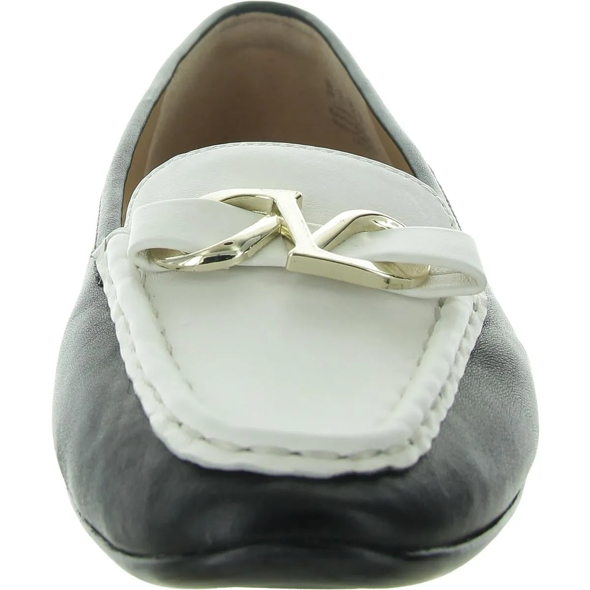 Layla Womens Leather Slip-On Loafers