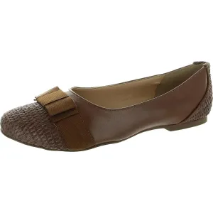 Layla Womens Solid Leather Ballet Flats
