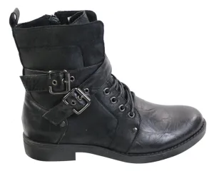 Leather Ankle Boots With Buckle