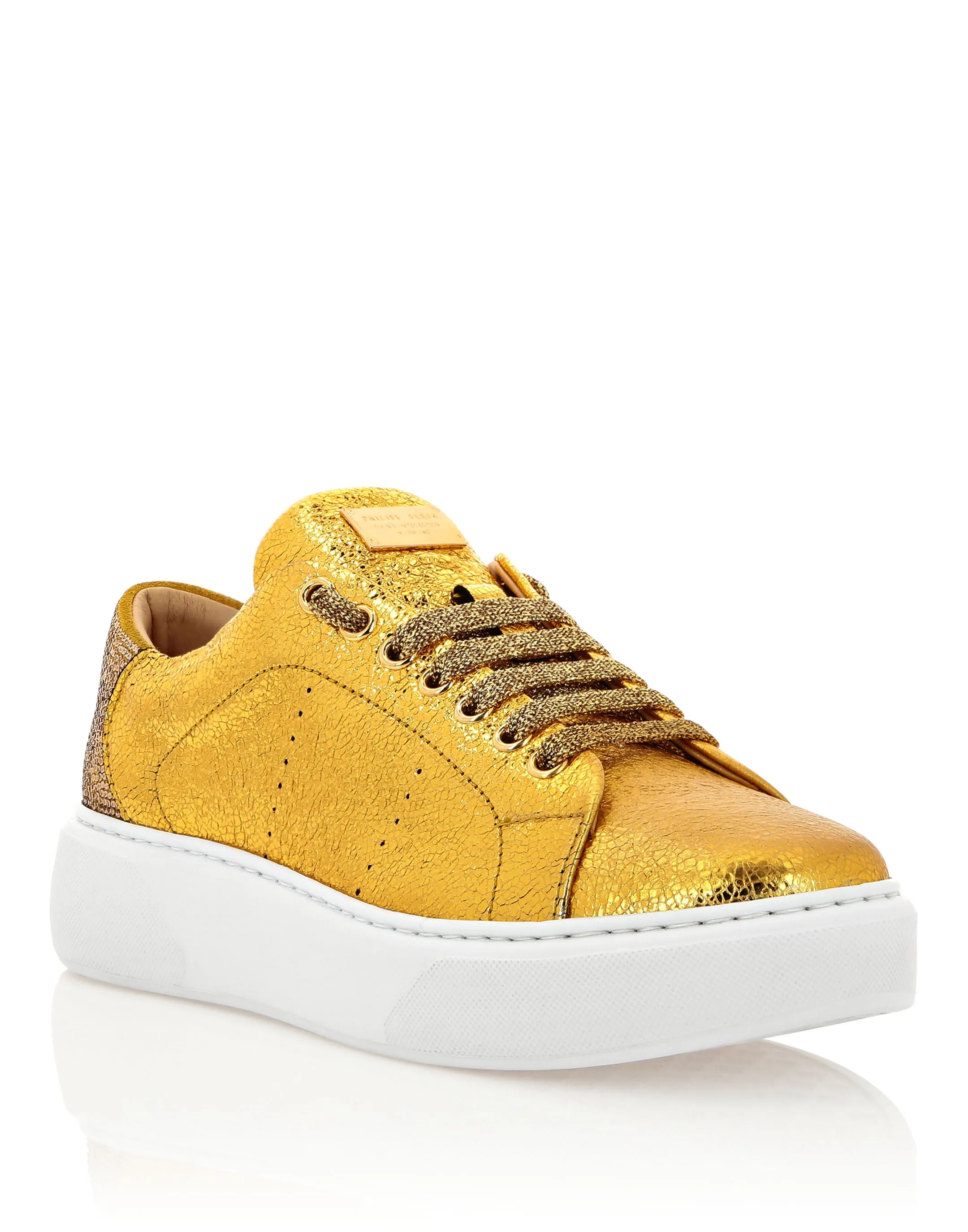 Leather Lo-Top Sneakers Skull