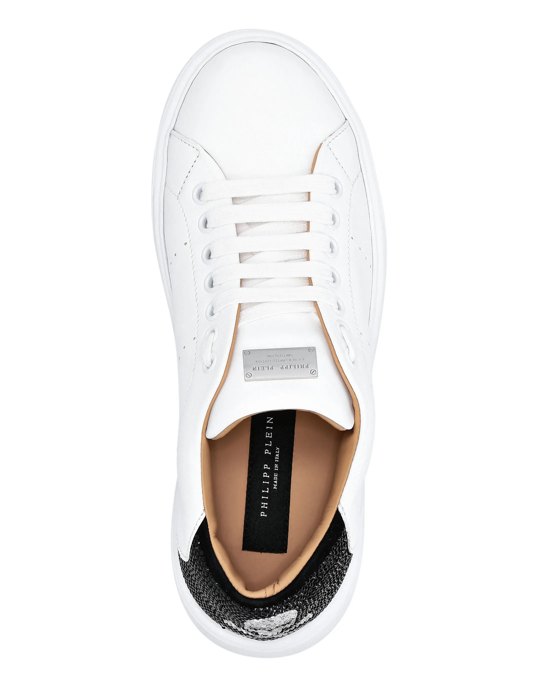 Leather Lo-Top Sneakers Skull