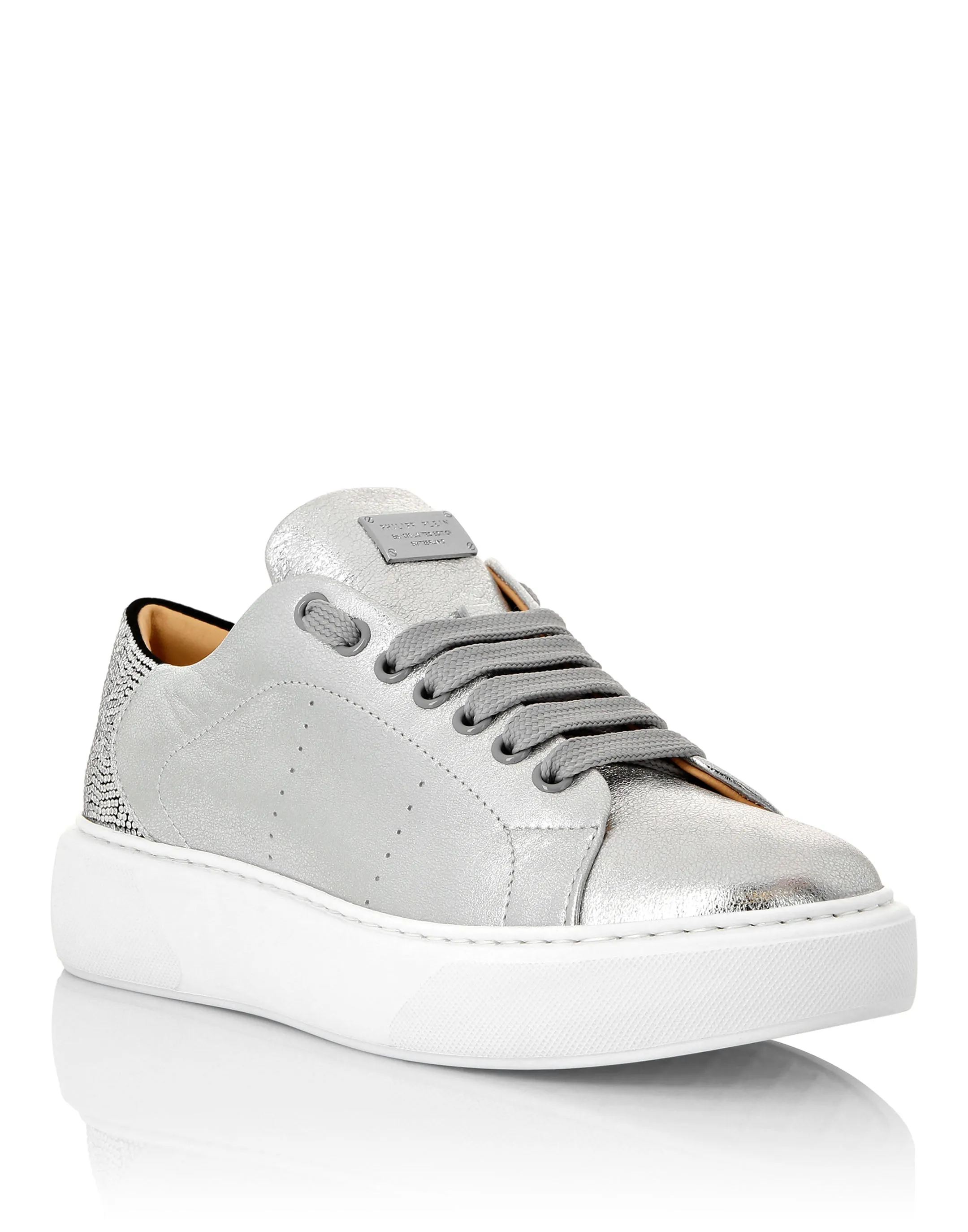 Leather Lo-Top Sneakers Skull