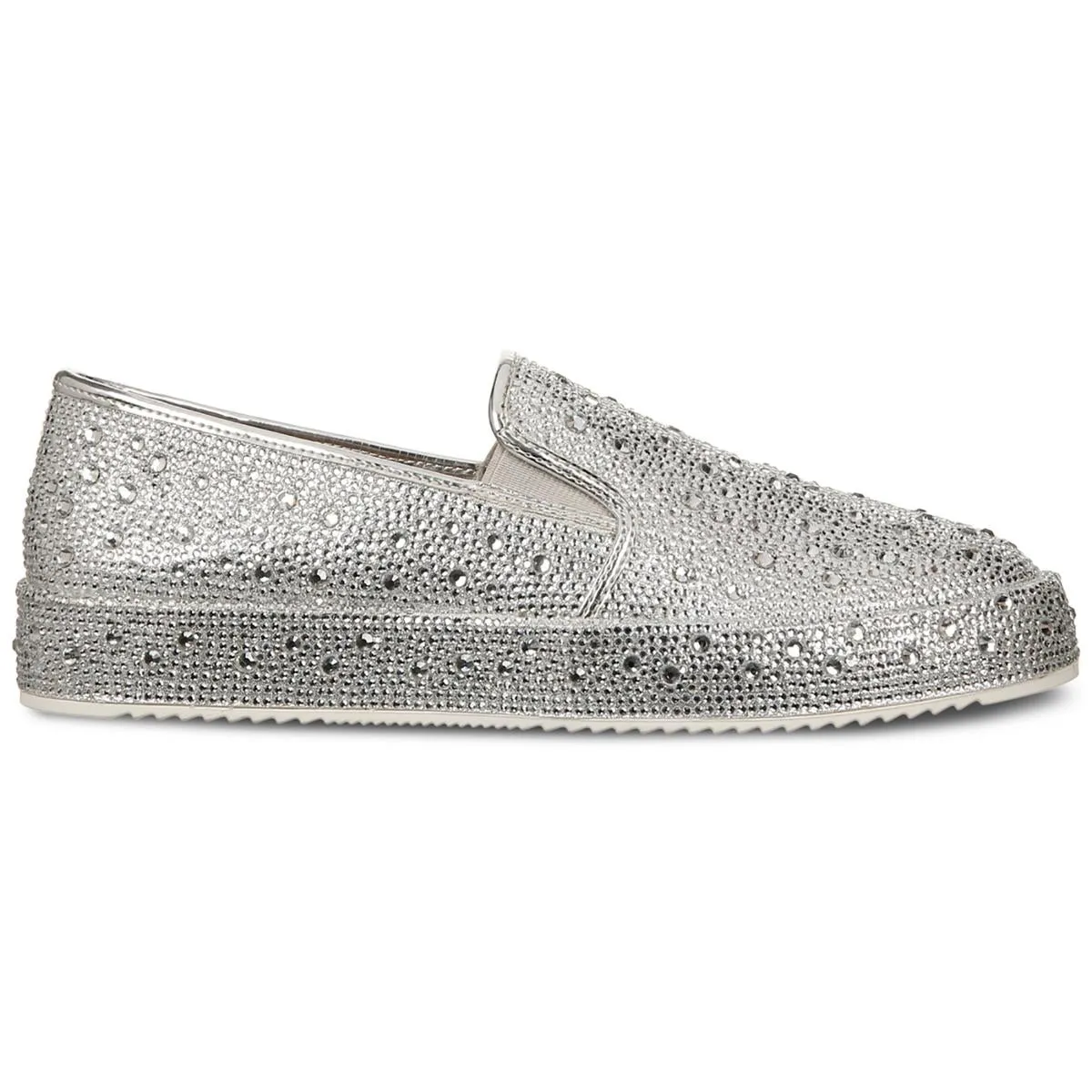 Lenna Womens Rhinestone Slip On Loafers