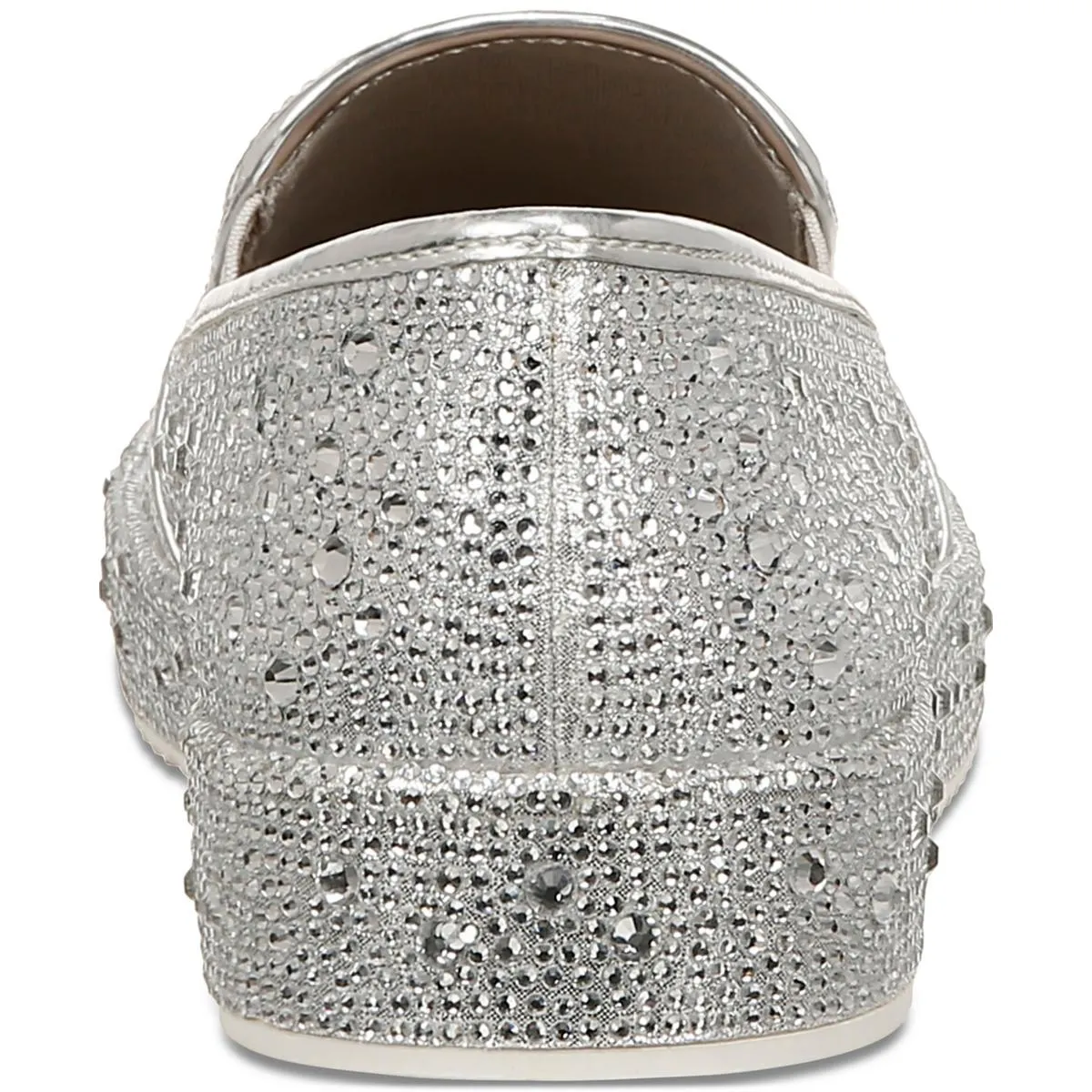 Lenna Womens Rhinestone Slip On Loafers