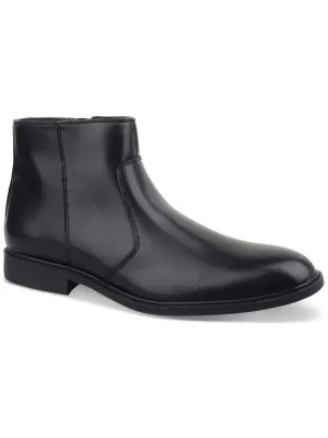LIAM Mens Faux Leather Side Zipper Chelsea Boots
