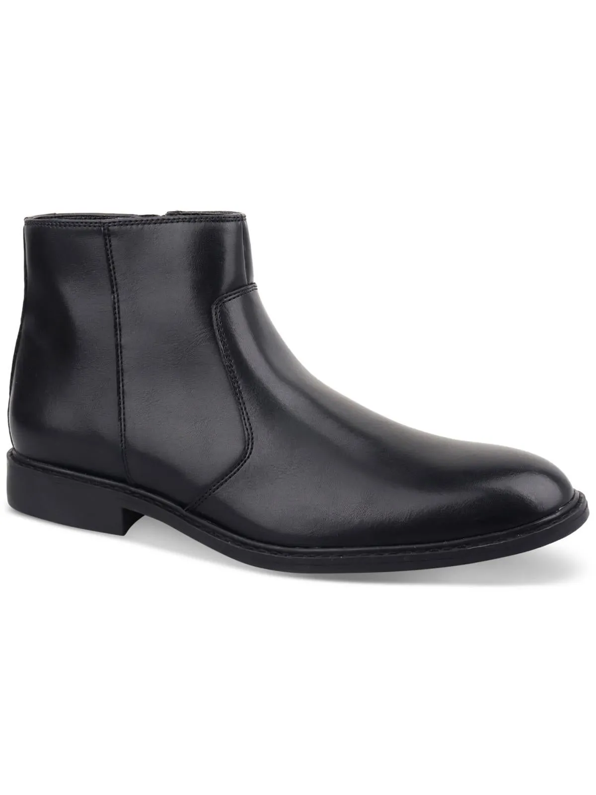 LIAM Mens Faux Leather Side Zipper Chelsea Boots