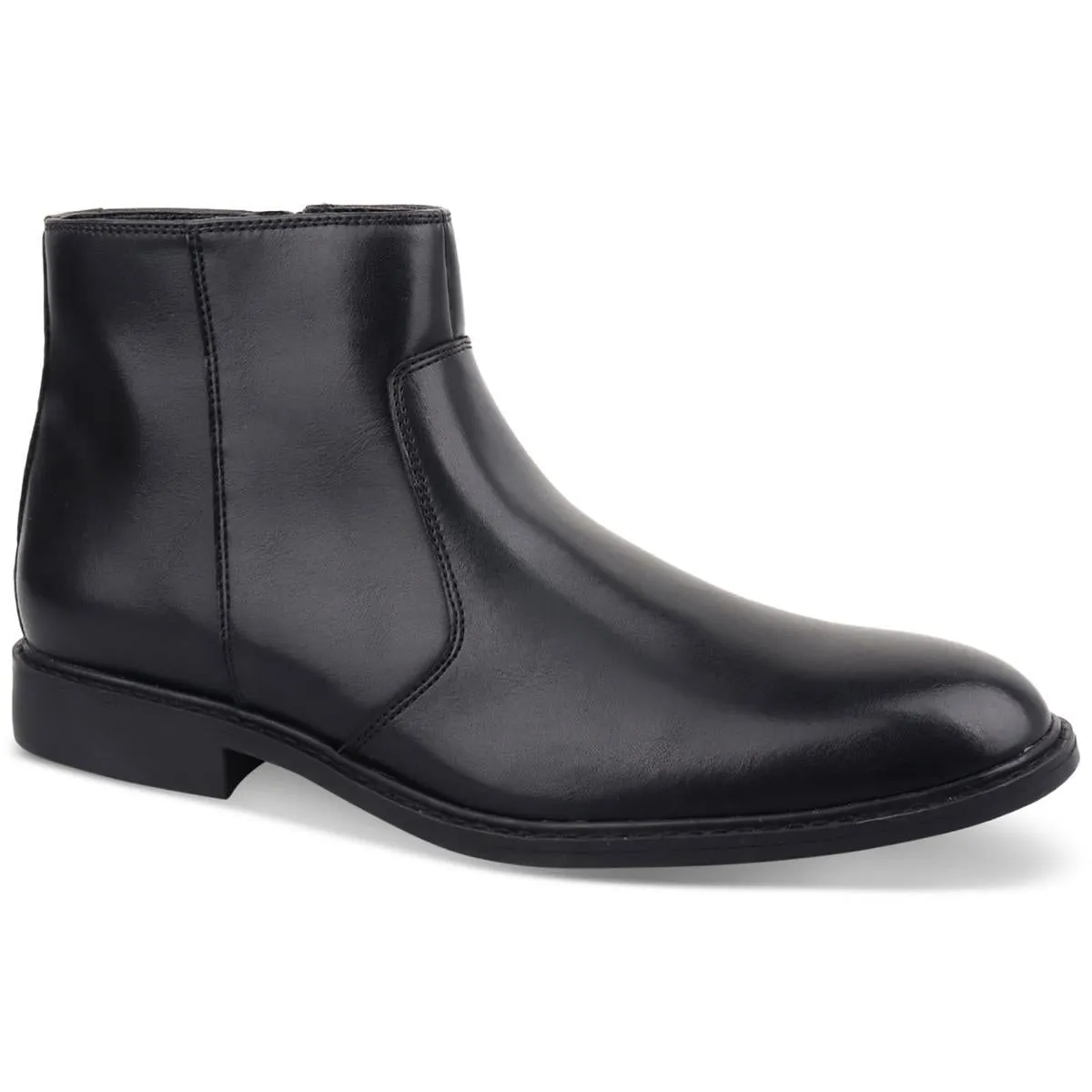 LIAM Mens Faux Leather Side Zipper Chelsea Boots