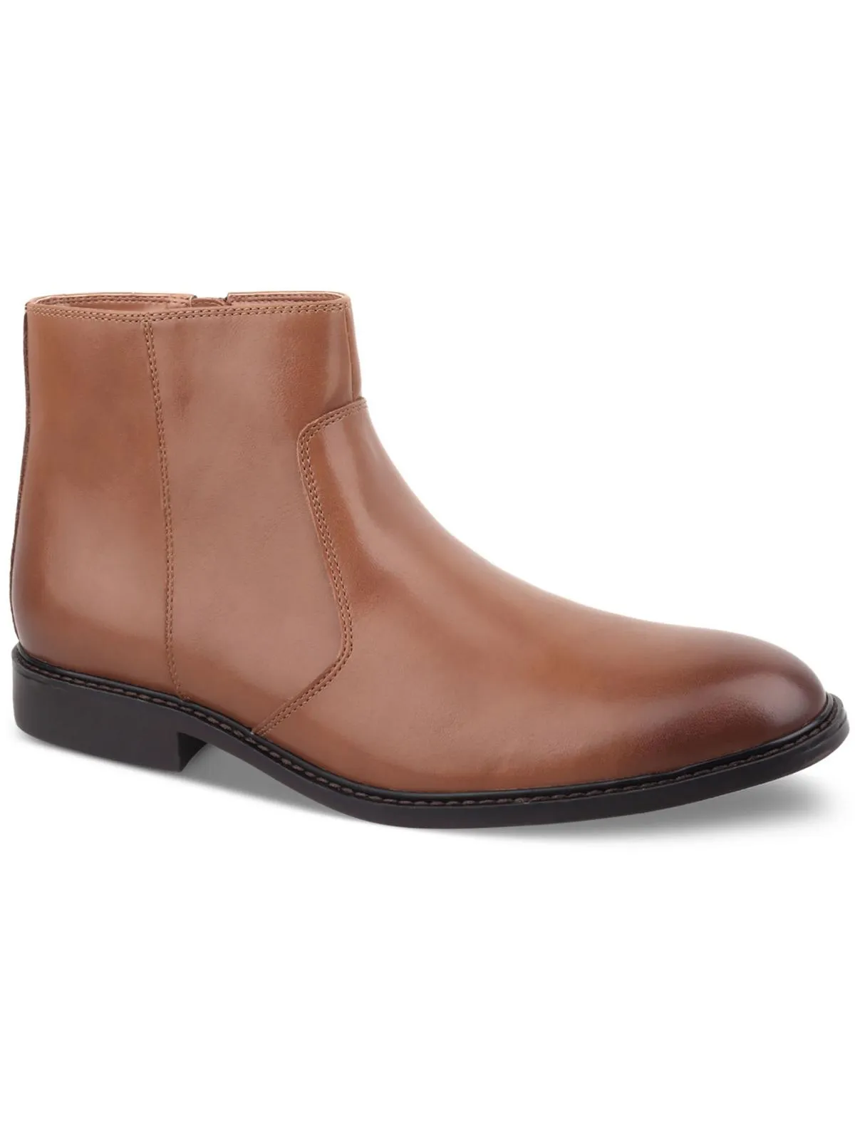 LIAM Mens Faux Leather Side Zipper Chelsea Boots