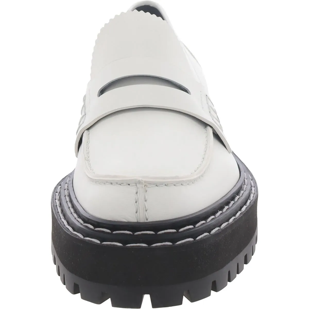Lugsole Loafer Womens Leather Block Heel Loafers