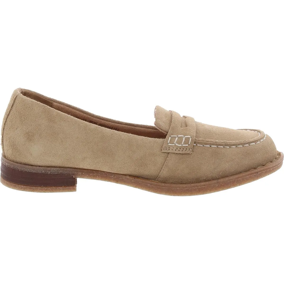Marlo Womens Cushioned Footbed Faux Suede Loafers