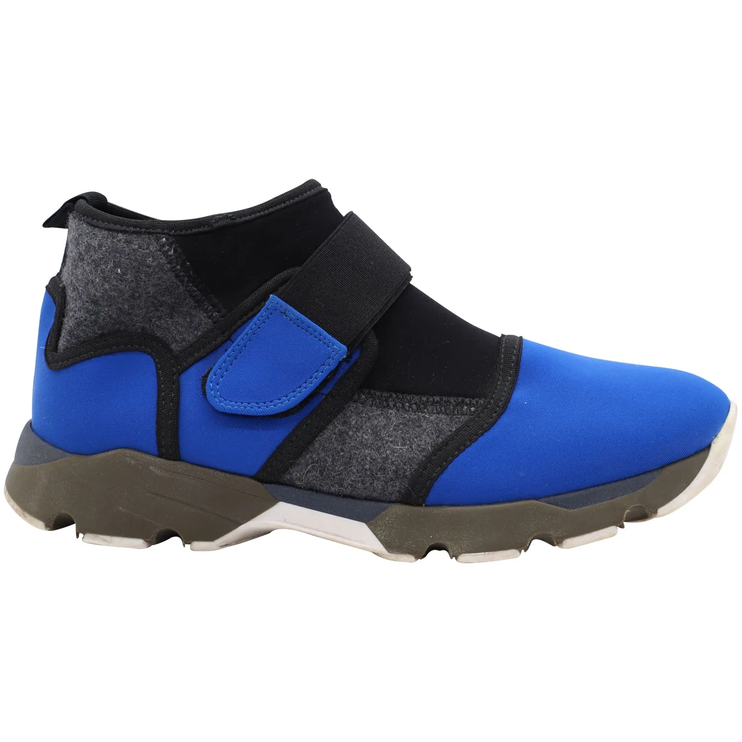 Marni Stretch Fabric Sock Velcro Sneakers in Blue Neoprene