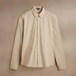 Matte Stretch Poplin Dress Shirt - Faint