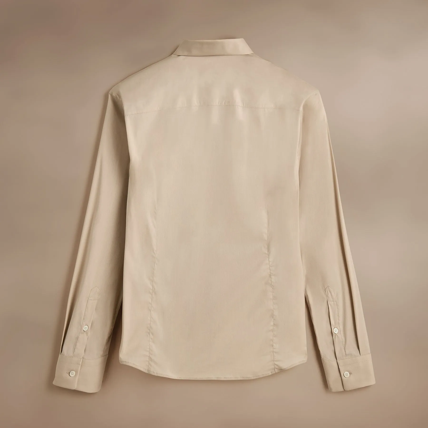 Matte Stretch Poplin Dress Shirt - Faint