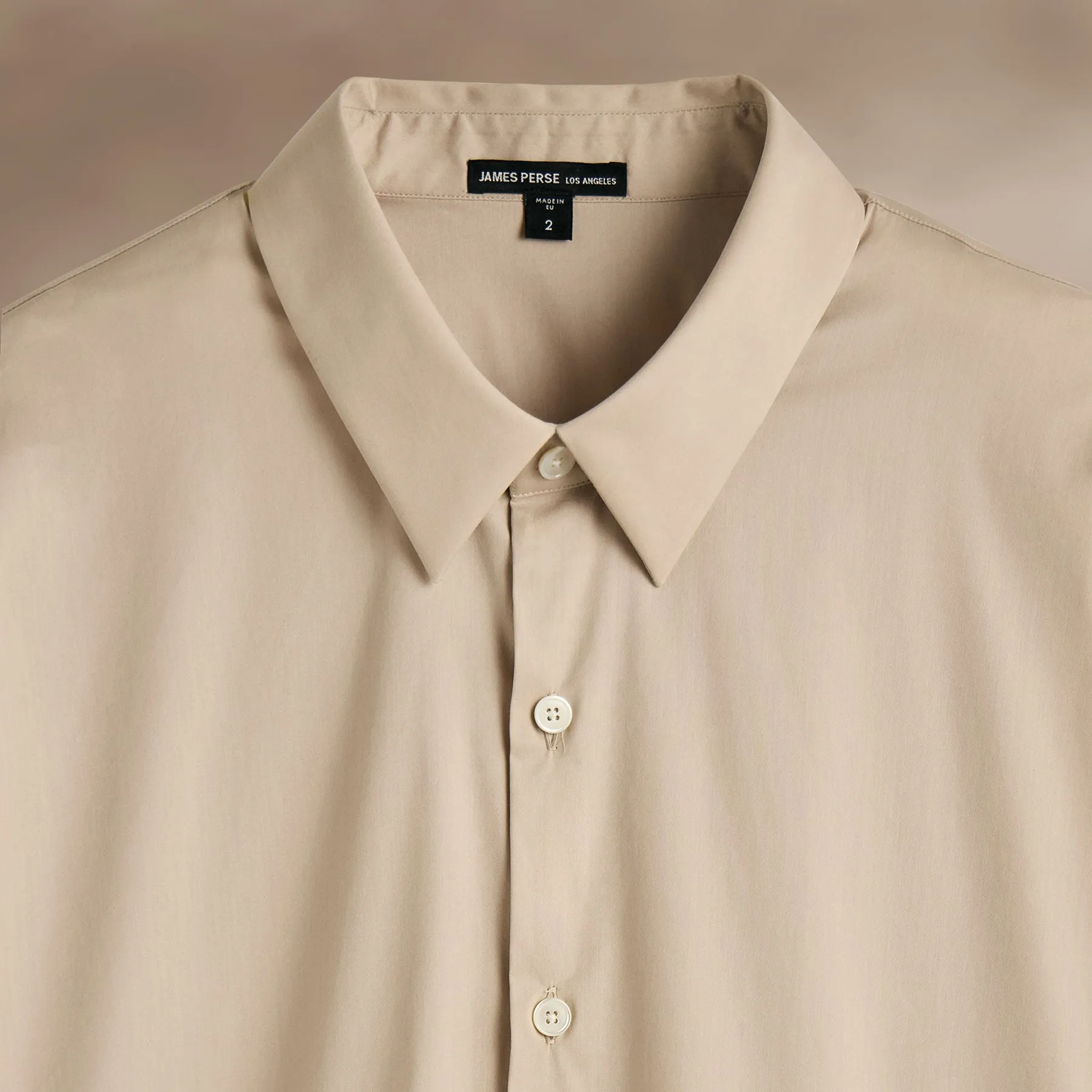 Matte Stretch Poplin Dress Shirt - Faint