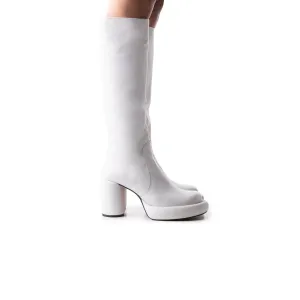 Maverik White Leather