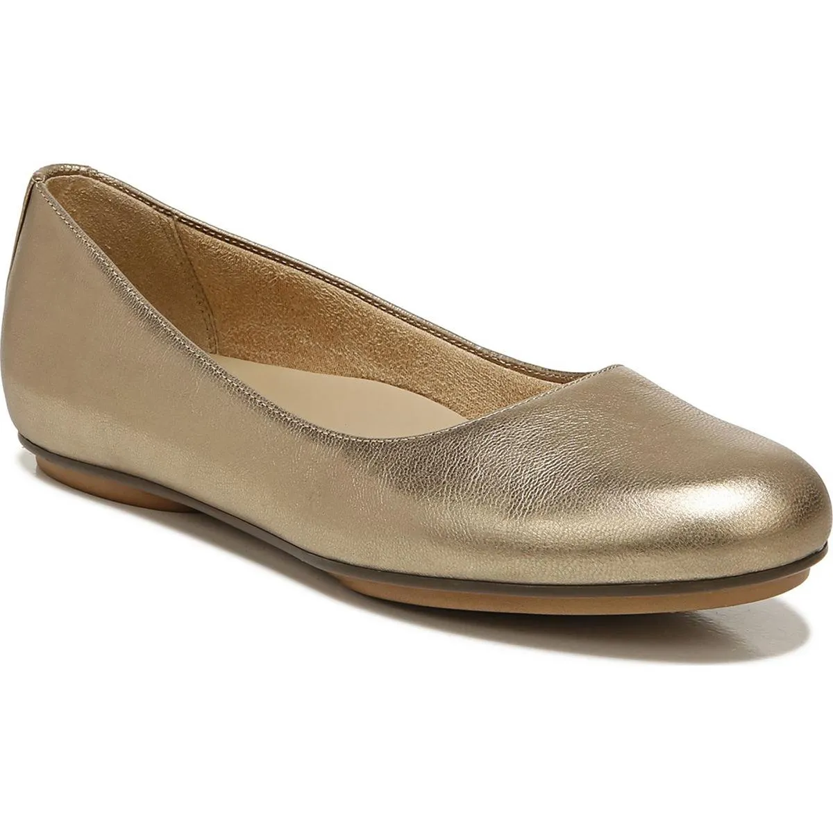 Maxwell Womens Comfort Insole Slip On Ballet Flats