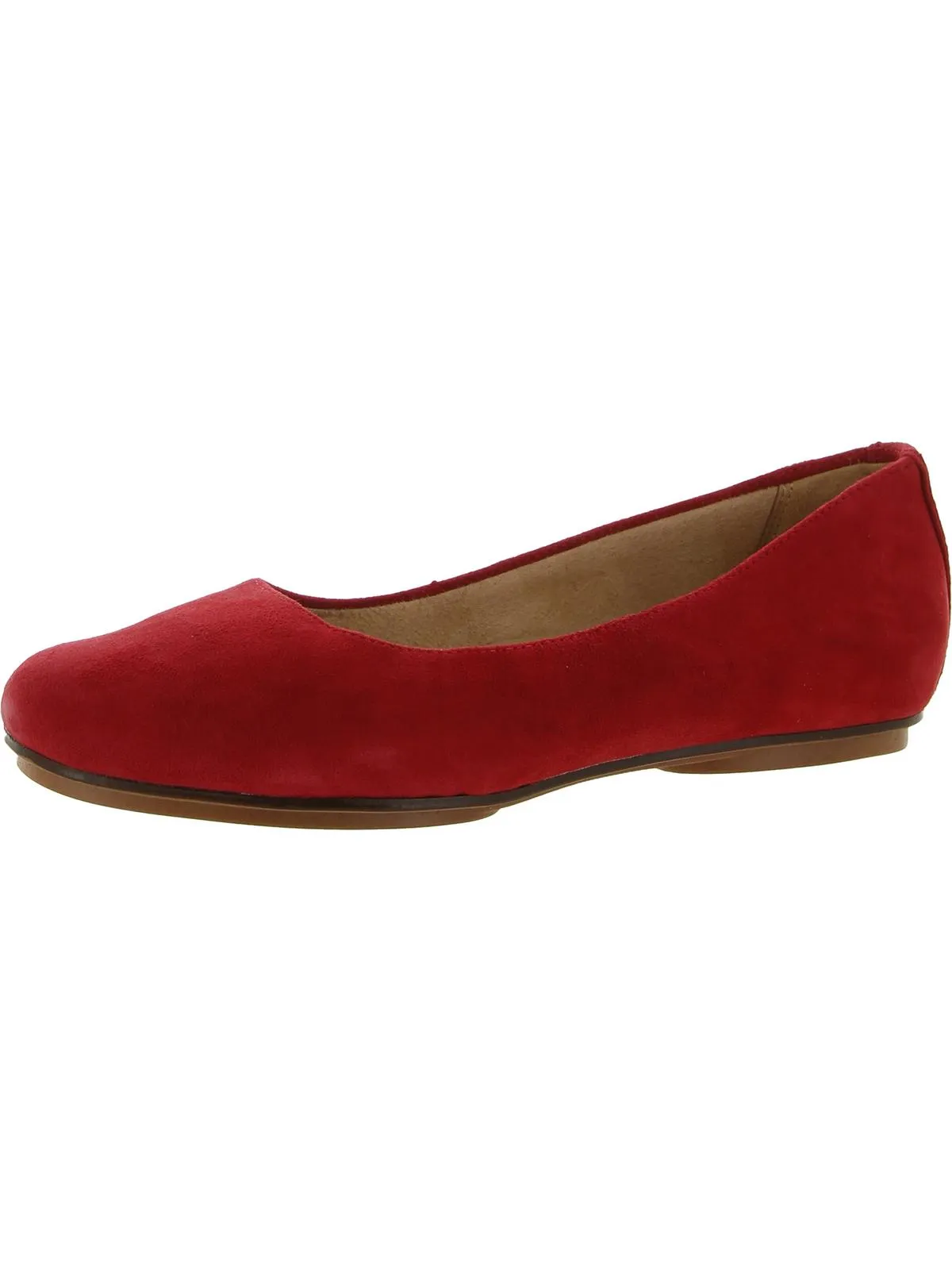 Maxwell Womens Comfort Insole Slip On Ballet Flats