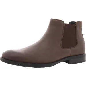 Maxxin Mens Stretch Faux Leather Chelsea Boots