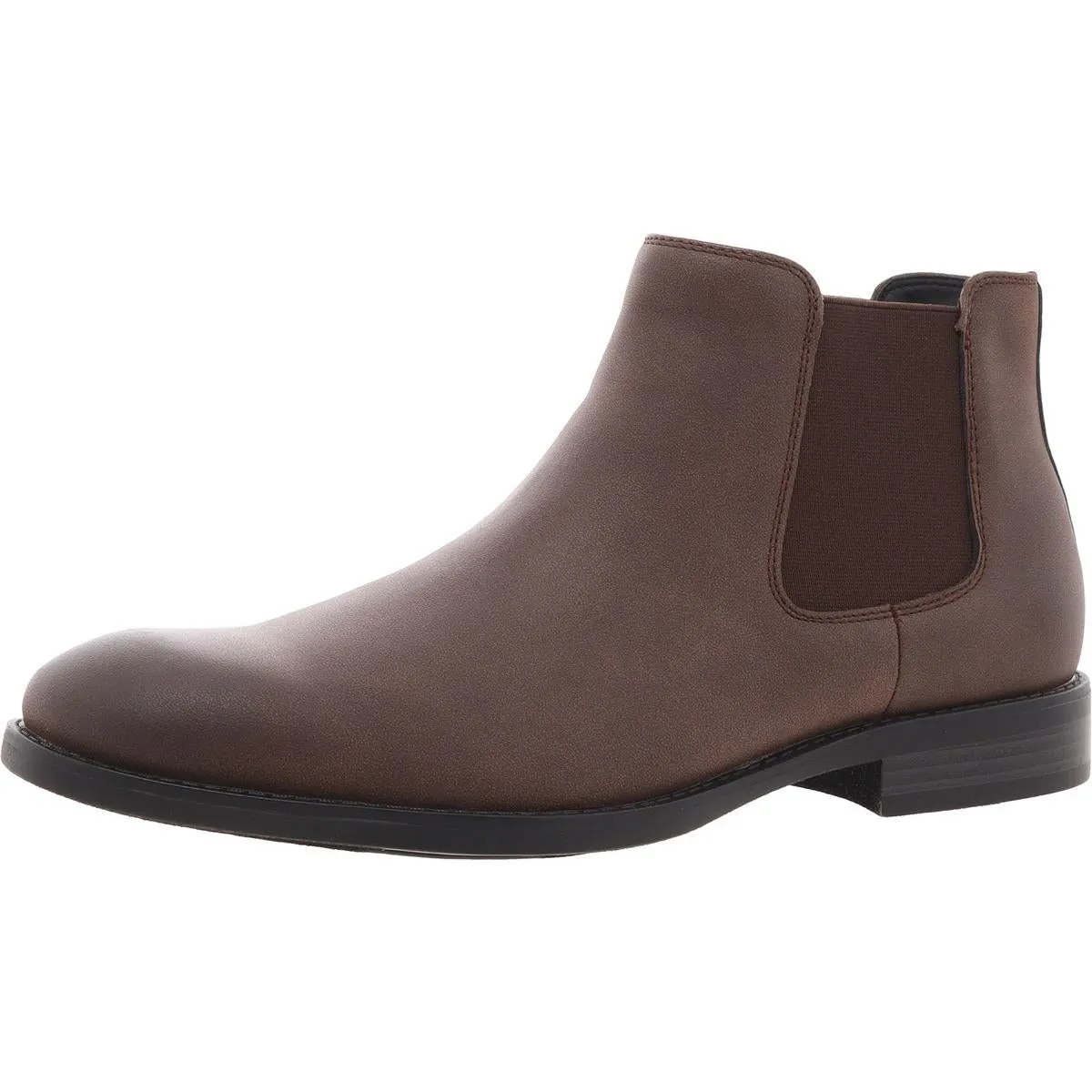 Maxxin Mens Stretch Faux Leather Chelsea Boots