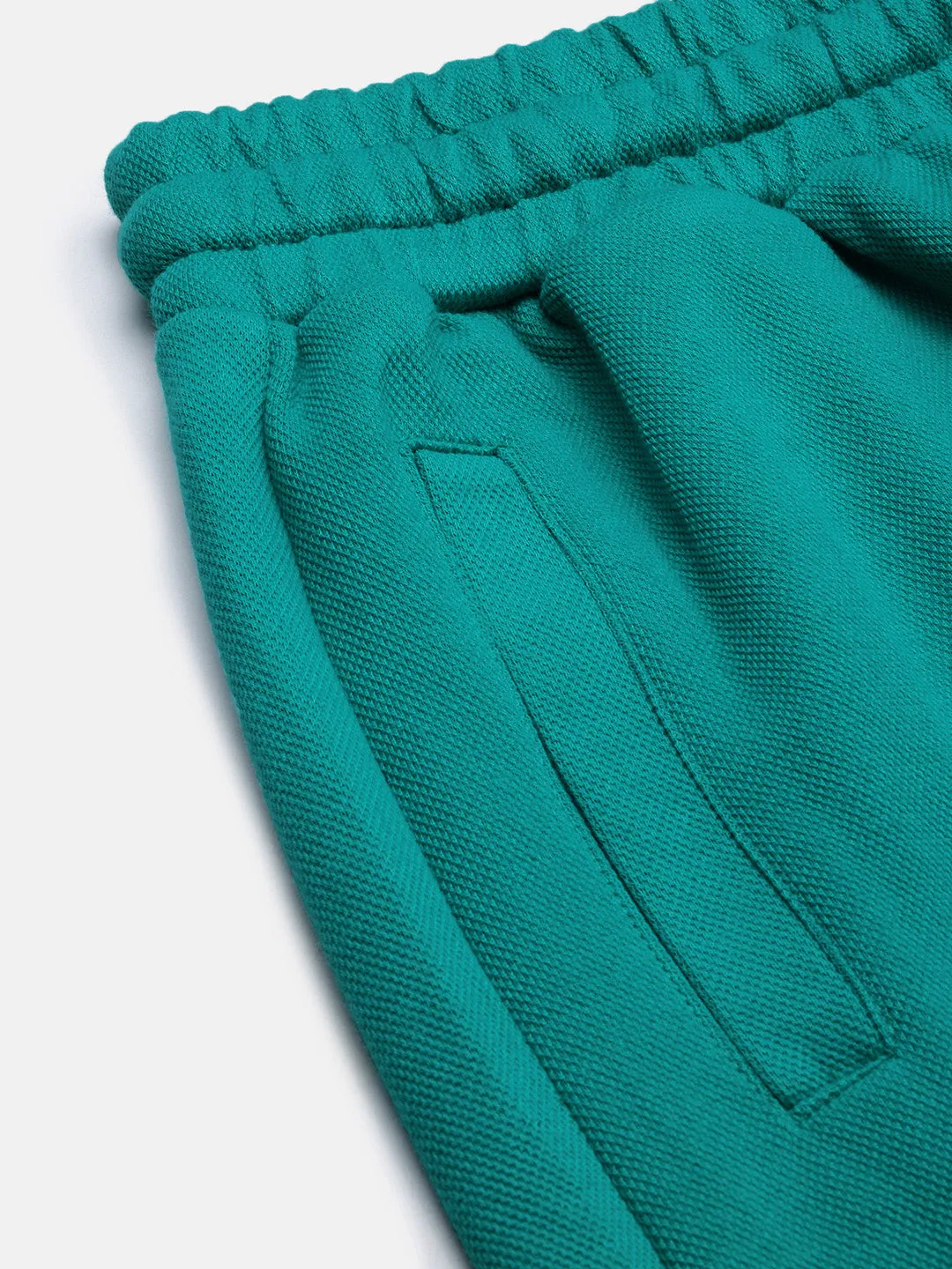 Men Green Solid Shorts
