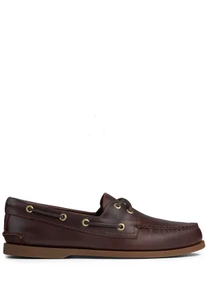 Men's 2-Eye Boat Shoe - Medium In Amaretto