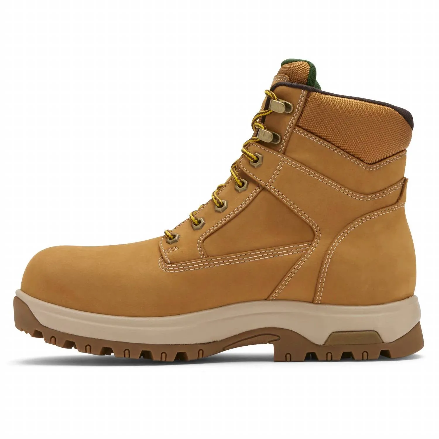 Men's 8000Works 6" Waterproof Safety Plain Toe Boot - 4E/extra Wide Width In Wheat