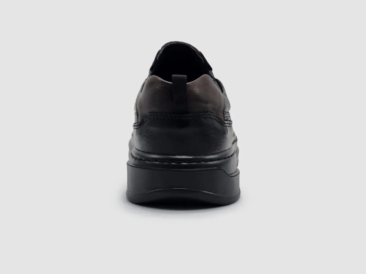 Men's Casual Slip-On Leather Shoes In Black