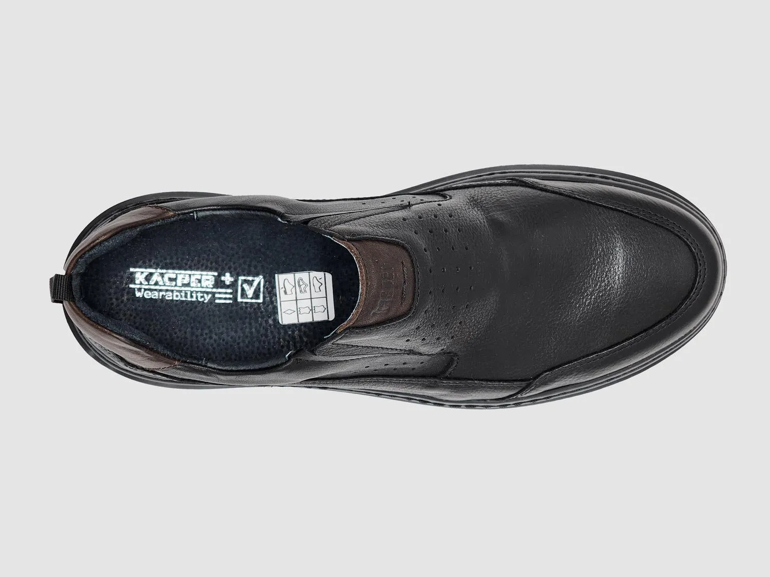Men's Casual Slip-On Leather Shoes In Black