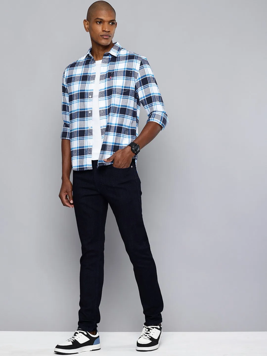 Men's Checkered Slim Fit Shirt