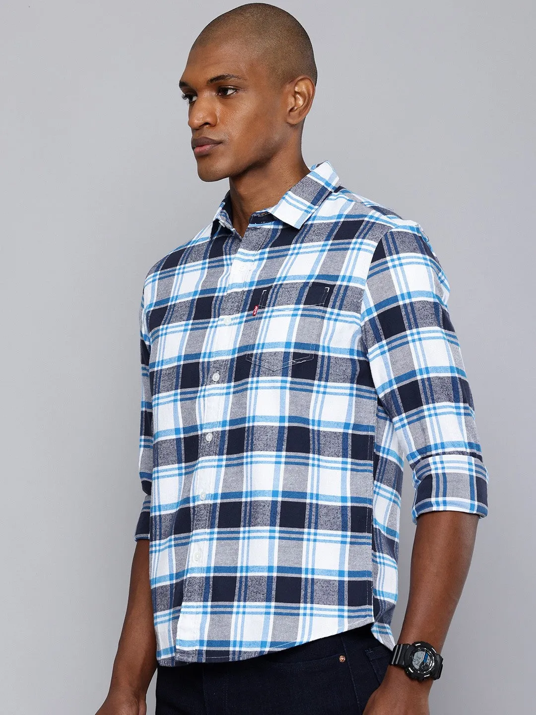 Men's Checkered Slim Fit Shirt