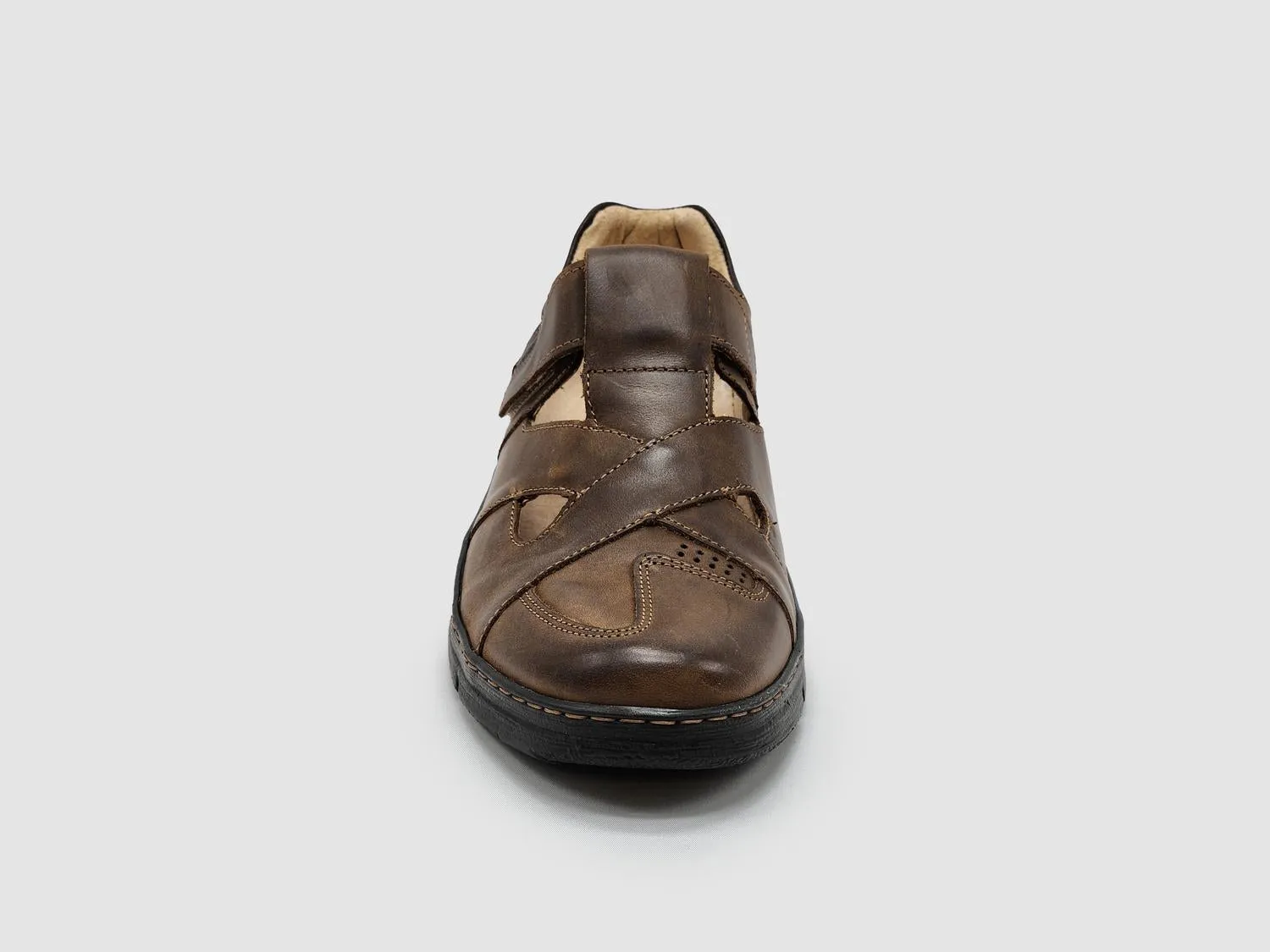 Men's Everyday Closed-Toe Leather Sandals In Brown