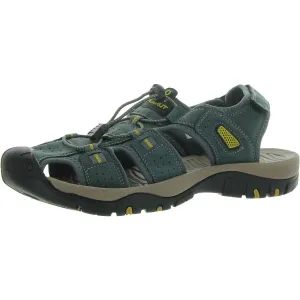Mens Faux Suede Cut-Out Sport Sandals