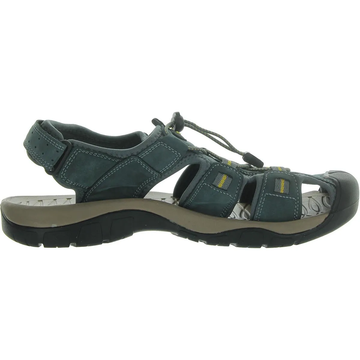 Mens Faux Suede Cut-Out Sport Sandals