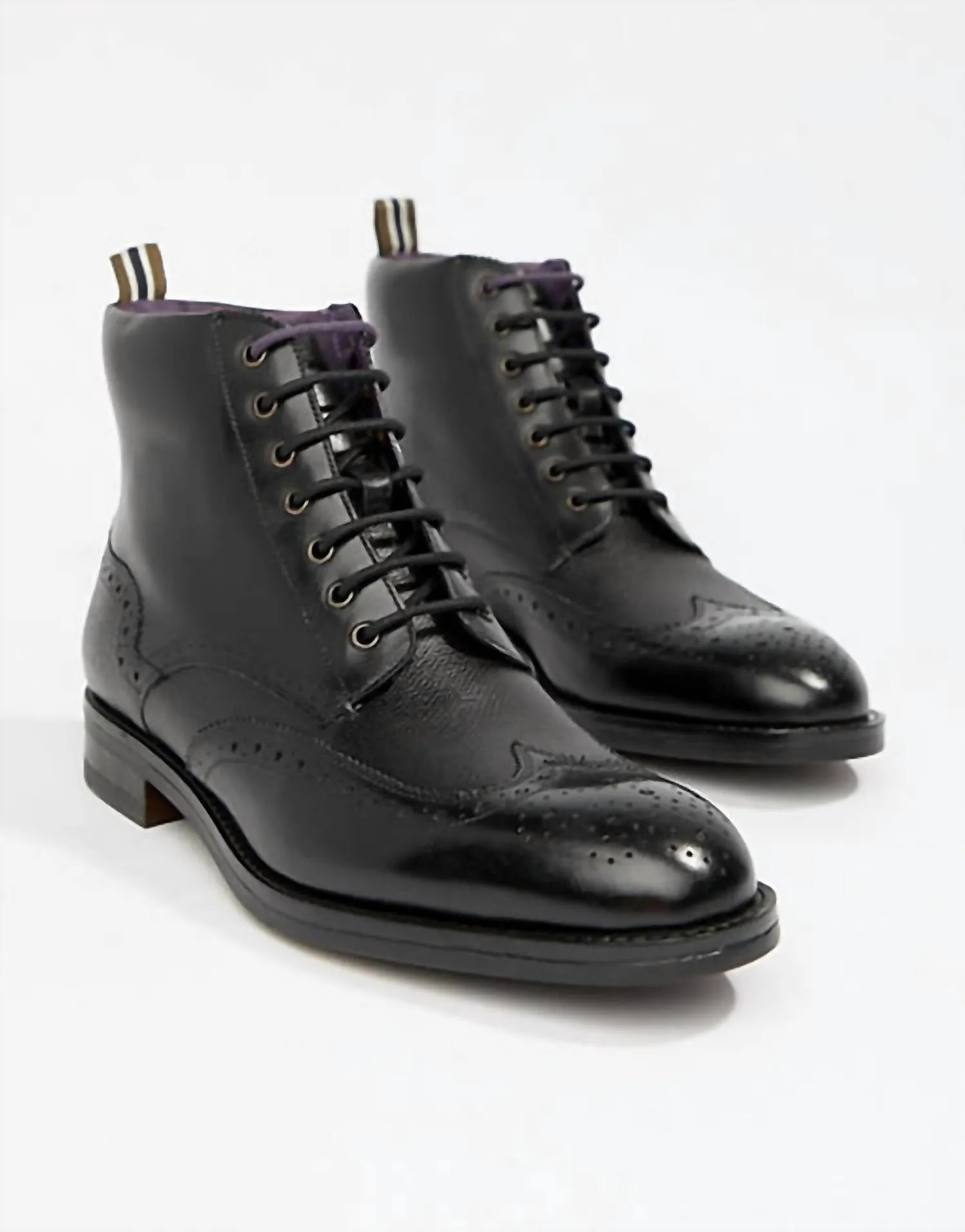 Men's Twrens Brogue Boots In Black