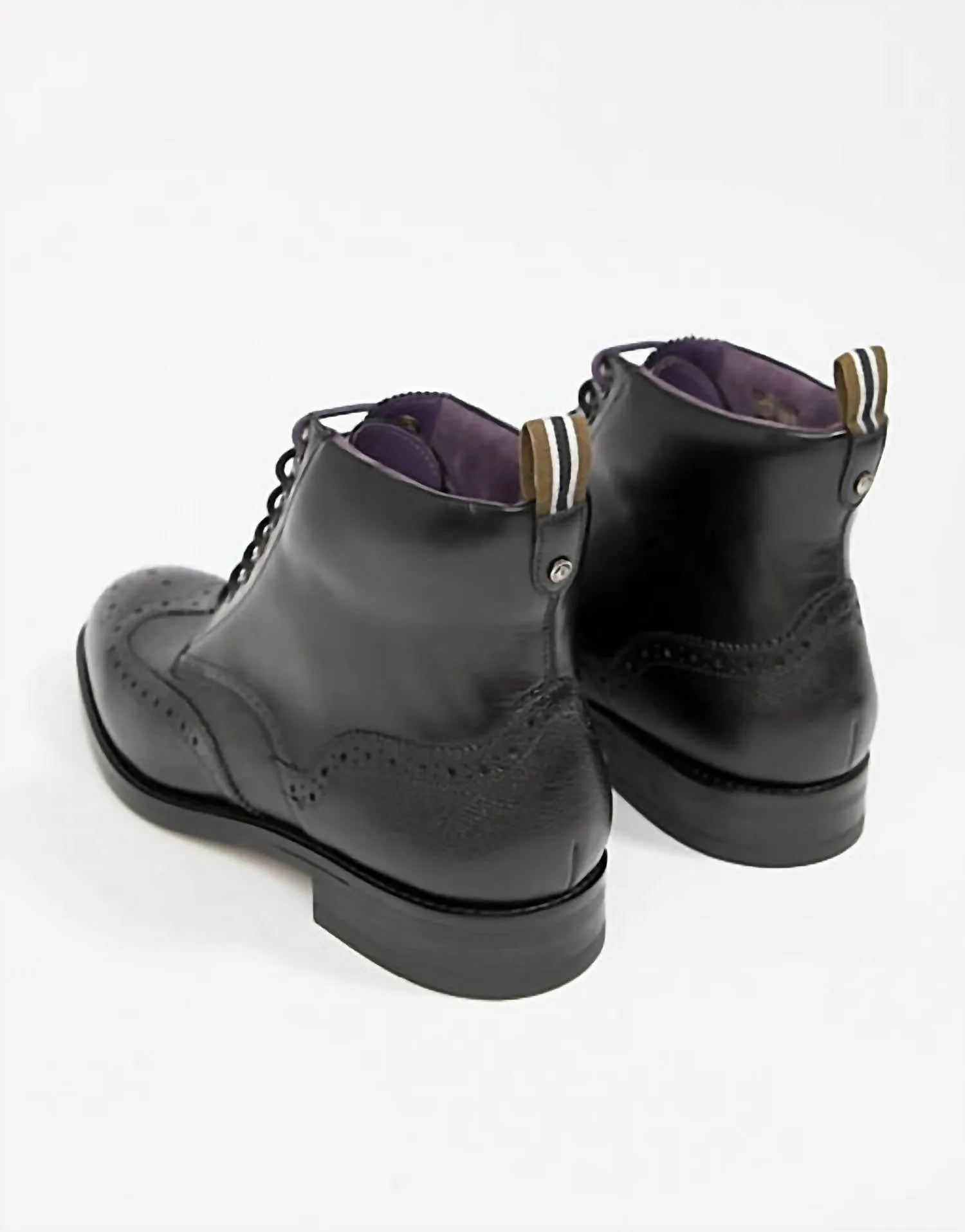 Men's Twrens Brogue Boots In Black