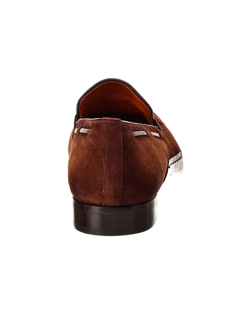 Mezlan Pavese Suede Tasseled Slip-On Loafer