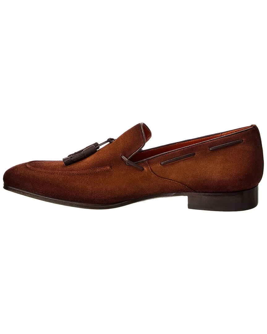 Mezlan Pavese Suede Tasseled Slip-On Loafer