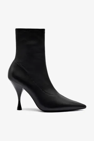 Mini Georgia Boot In Black Stretch Leather