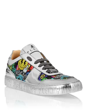Mirror Leather Lo-Top Sneakers Smile