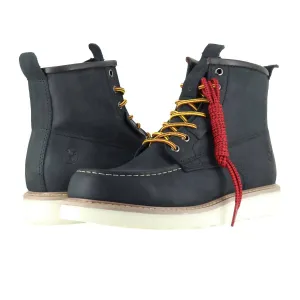 Moc Toe Work Boots In Black