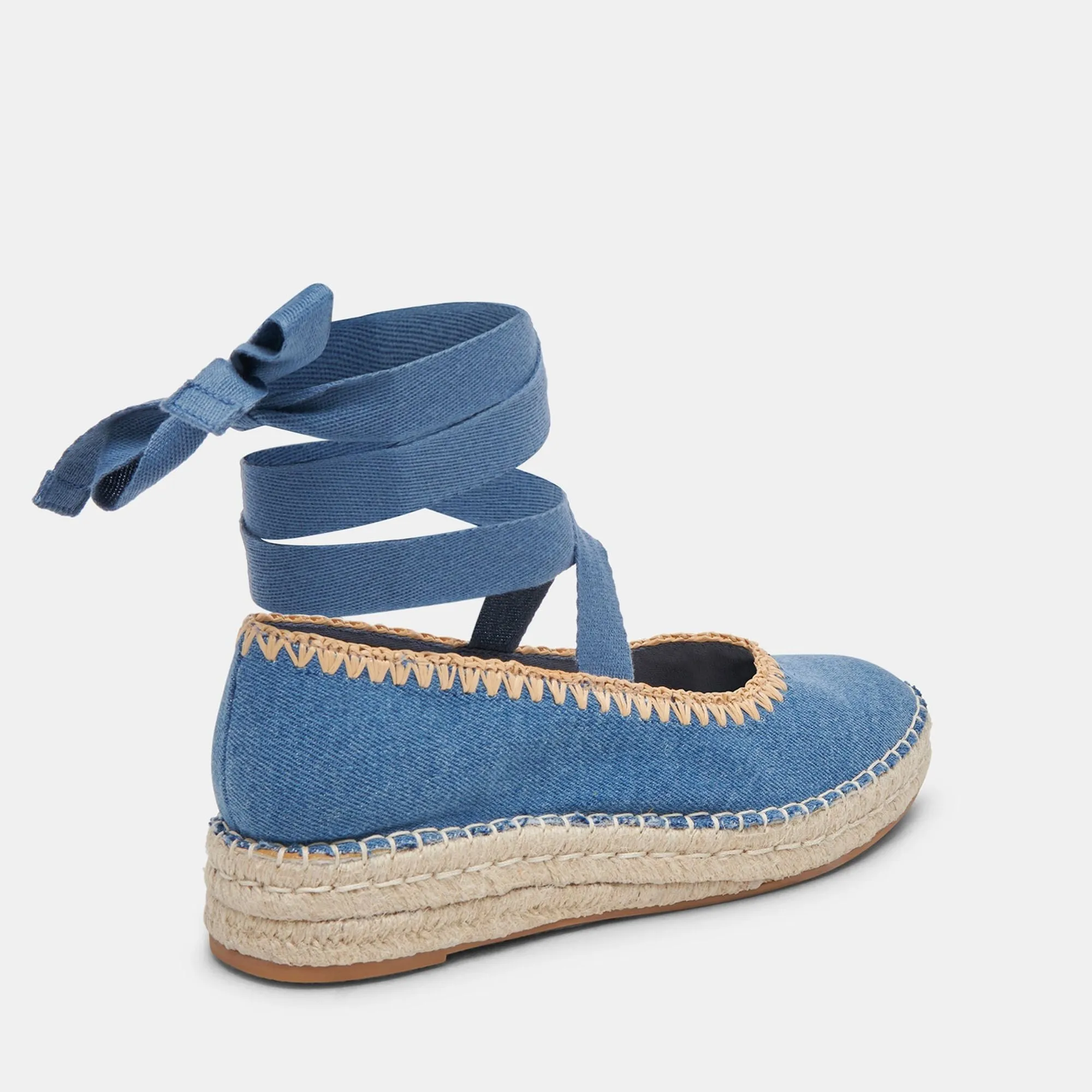 Morgan Flats Blue Denim