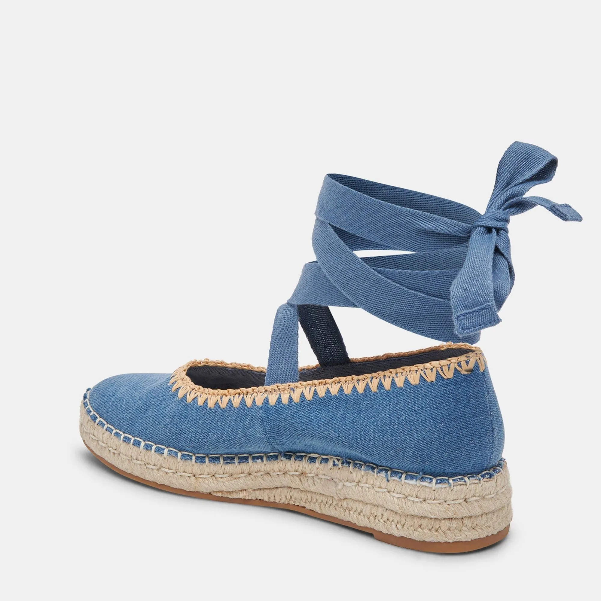 Morgan Flats Blue Denim