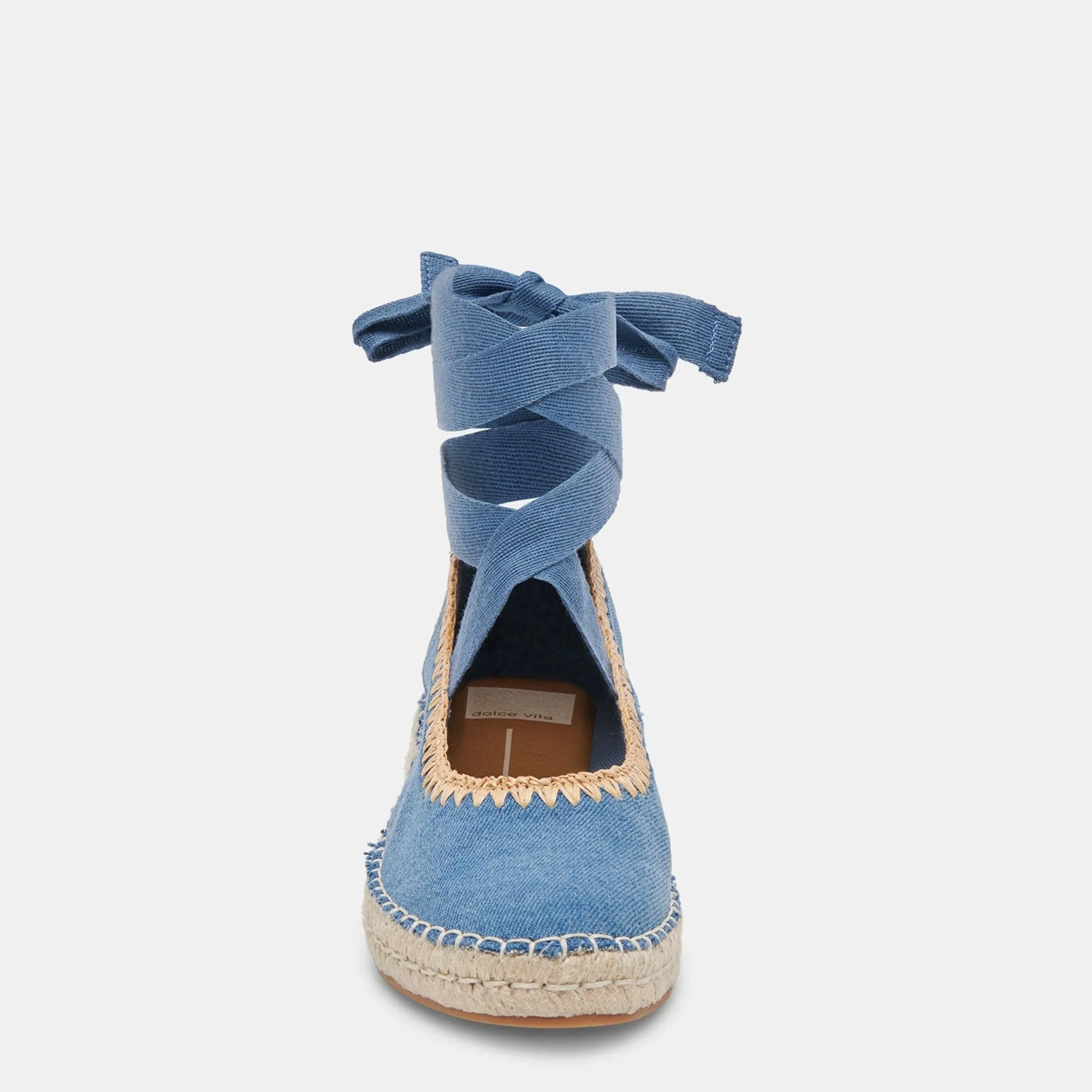 Morgan Flats Blue Denim