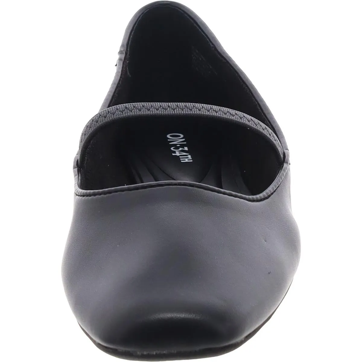 Nessa Womens Padded Insole Faux Leather Ballet Flats
