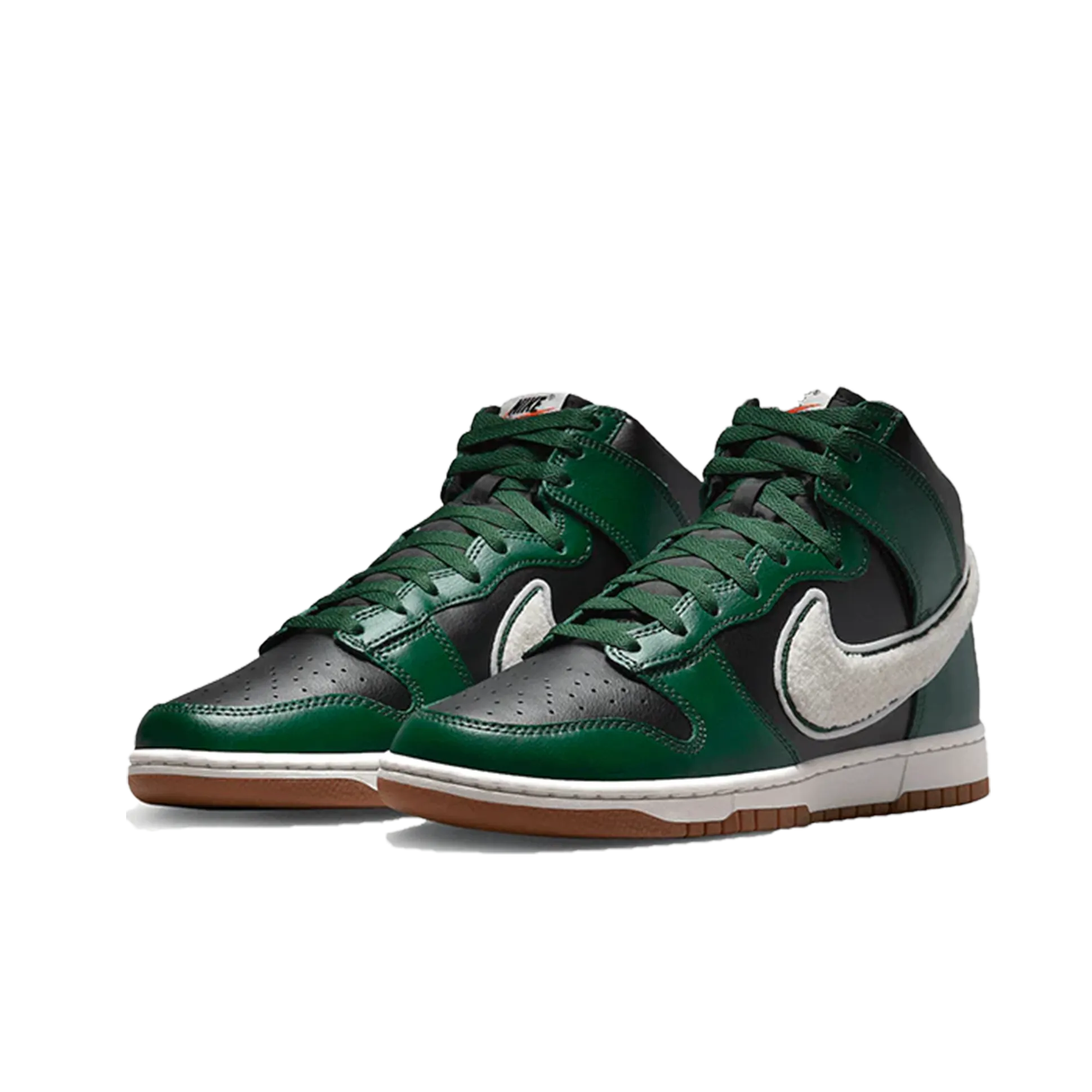 Nike Dunk High Chenille Swoosh Black Green