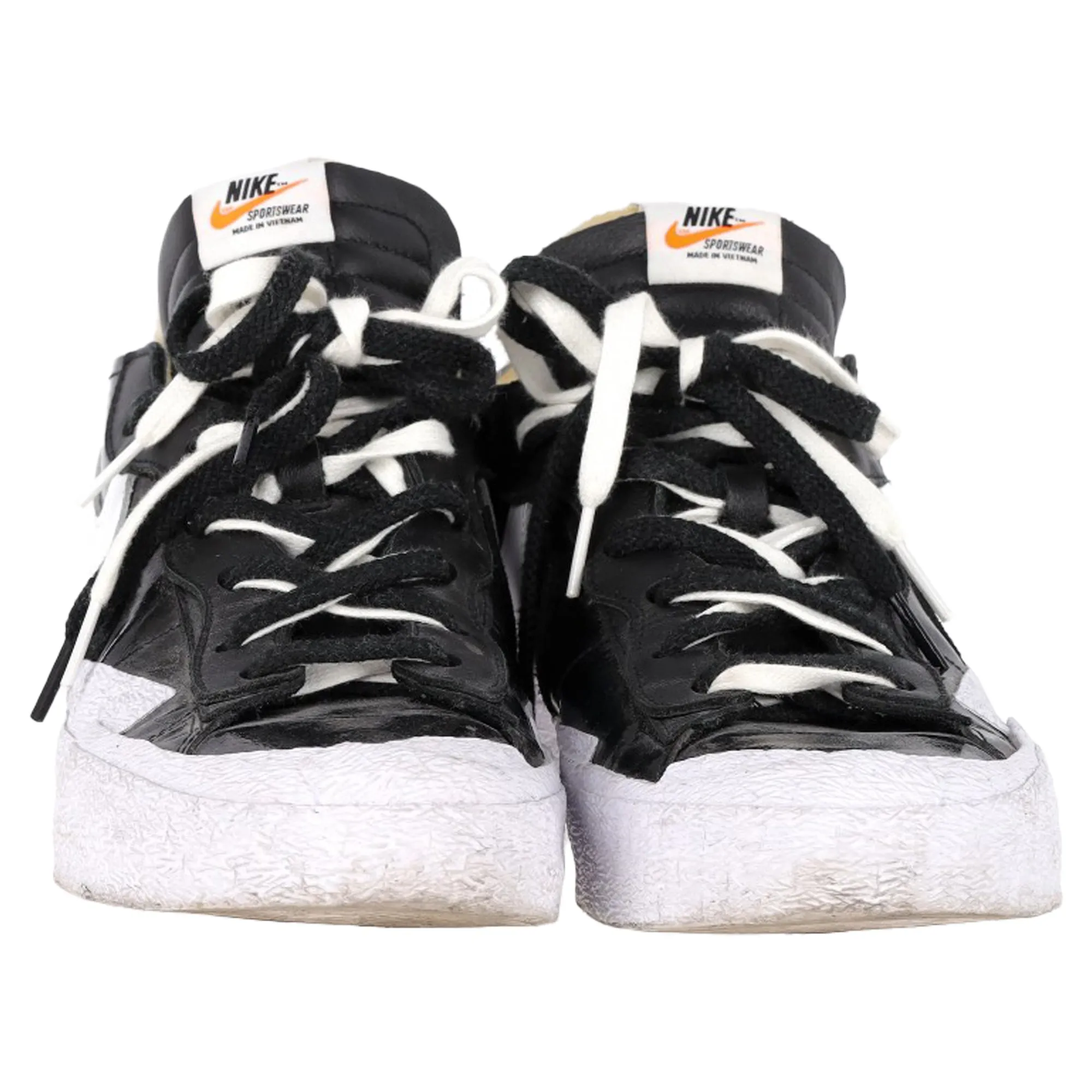 Nike x Sacai Blazer Low Sneakers in Black Patent Leather