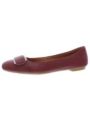 Oneta Womens Leather Embossed Ballet Flats
