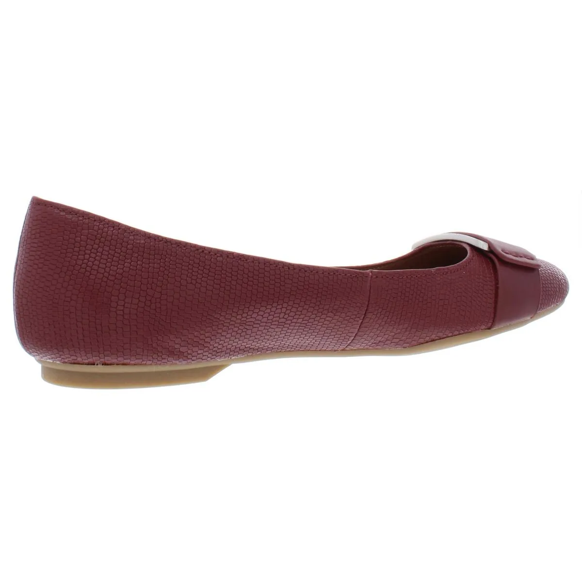 Oneta Womens Leather Embossed Ballet Flats