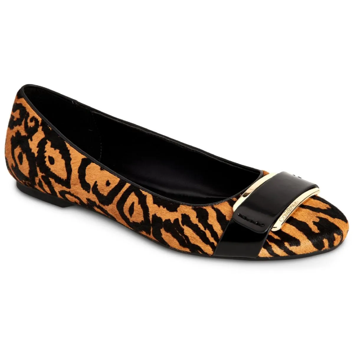 Oneta Womens Leather Embossed Ballet Flats