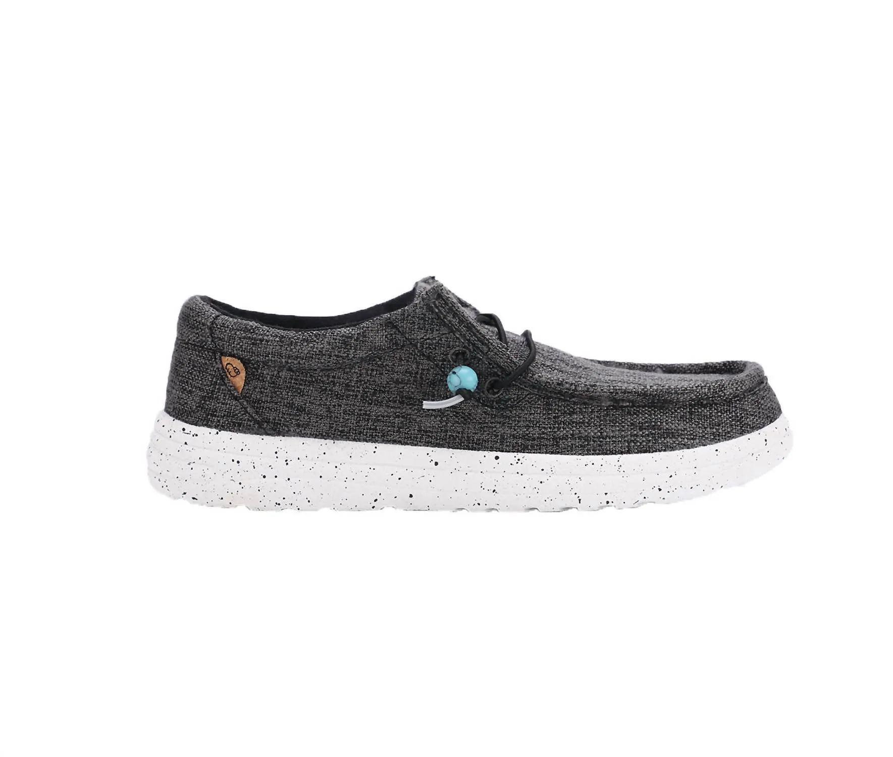 Paula Elastic Tie Loafer In Dark Grey